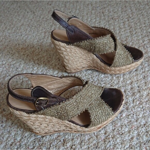STUART WEITZMAN Olive green Toogood Raffia Espadrille Size 6.5 - Picture 3 of 16